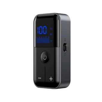 2-in-1 Bluetooth Audio Receiver &amp; Transmitter with Display By iCare | Type-C Fast Charging | AUX &amp; TF Card Support | iCare