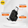 USB-C OTG Audio Adapter for Podcast &amp; Video Recording | USB-C Male to USB-C Female OTG Converter | iCare