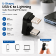 U-Shaped USB Type-C to Lightning OTG Converter | USB-C to Lightning Lavalier Microphone Recording Audio Adapter | iCare