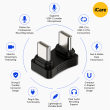 U-Shaped USB-C OTG Audio Adapter for Lavalier Microphones | iCare