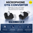 L-Shaped USB-C to Lightning Lavalier Microphone Audio OTG Adapter | iCare