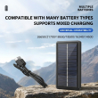18650, 26650, 21700, 16340 &amp; 14500 Lithium Batteries Solar Smart Charger | Dual Slot 1200mA Charging Station with Mobile Power Bank Function | iCare