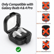 Samsung Galaxy Buds 4 &amp; Buds 4 Pro (2026) Defender Crystal Clear Eggshell Case | Shockproof Slim Protective Cover &ndash; Black &amp; Clear | iCare