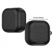 Samsung Galaxy Buds 4 &amp; Buds 4 Pro (2026) Premium Leather Texture PC+TPU Protective Case &ndash; Black | iCare