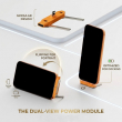 240W USB-C Fast Charging Adapter By iCare Cable Holder &amp; Foldable Stand &ndash; Orange | iCare