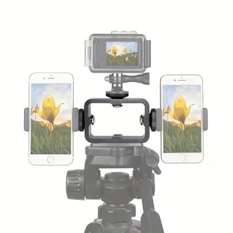 3in1 Tripod Mobile Holder | Smartphones, Gimbals, Tripods &amp; LED Lights 3-in-1 Universal Metal Phone Holder with Adjustable Clamp and 1/4 Inch Screw Mount | iCare