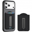 MagSafe Leather Wallet with Stand, Slim Magnetic Card Holder For iPhone &amp; Cases &ndash; Black | iCare