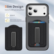 MagSafe Leather Wallet with Stand, Slim Magnetic Card Holder For iPhone &amp; Cases &ndash; Black | iCare