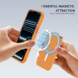 MagSafe Leather Wallet with Stand, Slim Magnetic Card Holder For iPhone &amp; Cases &ndash; Orange | iCare