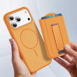 MagSafe Leather Wallet with Stand, Slim Magnetic Card Holder For iPhone &amp; Cases &ndash; Orange | iCare