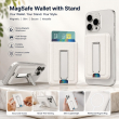 MagSafe Leather Wallet with Stand, Slim Magnetic Card Holder For iPhone &amp; Cases &ndash; white | iCare