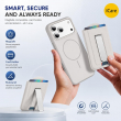 MagSafe Leather Wallet with Stand, Slim Magnetic Card Holder For iPhone &amp; Cases &ndash; white | iCare