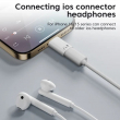USB-C Devices Lightning Earphones Audio Adapter | Female Lightning to Male USB-C Converter | Music &amp; Calling Support | iCare
