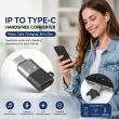 8-Pin (Lightning) to Type-C OTG Adapter | Handsfree &amp; Audio Compatible For iPhone &amp; Type-C Devices | iCare