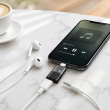 8-Pin (Lightning) to Type-C OTG Adapter | Handsfree &amp; Audio Compatible For iPhone &amp; Type-C Devices | iCare