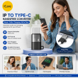 8-Pin (Lightning) to Type-C OTG Adapter | Handsfree &amp; Audio Compatible For iPhone &amp; Type-C Devices | iCare