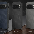 Carbon fibber Texture SiliconCase GP9 / 9Pro | Magnetic Silicone Case Compatible For Google Pixel 9 / Pixel 9 Pro | Matte Carbon Fiber Texture Leather Back Cover | Shockproof Slim TPU Anti-Scratch Case Shockproof Soft TPU Slim Protective Anti &ndash; Grey | iCare