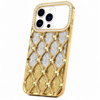 Glitter 17 Pro Diamond Checked Shockproof Designer Back Cover Case | iCare