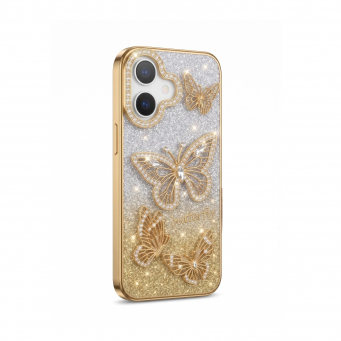 iPhone 17 iCare Luxury Diamond Butterfly Glitter Shockproof Case | iCare