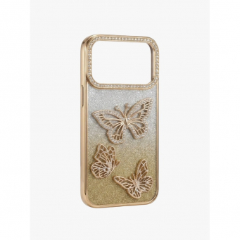 Glitter Diamond MagSafe Case Compatible with Apple iPhone 17 Pro Luxury Butterfly Rhinestone Magnetic Phone Cover | iCare