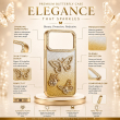 IPhone 17 Pro Max | Diamond Butterfly Glitter Bridal Case By iCare Sparkle Crystal Back Cover | iCare