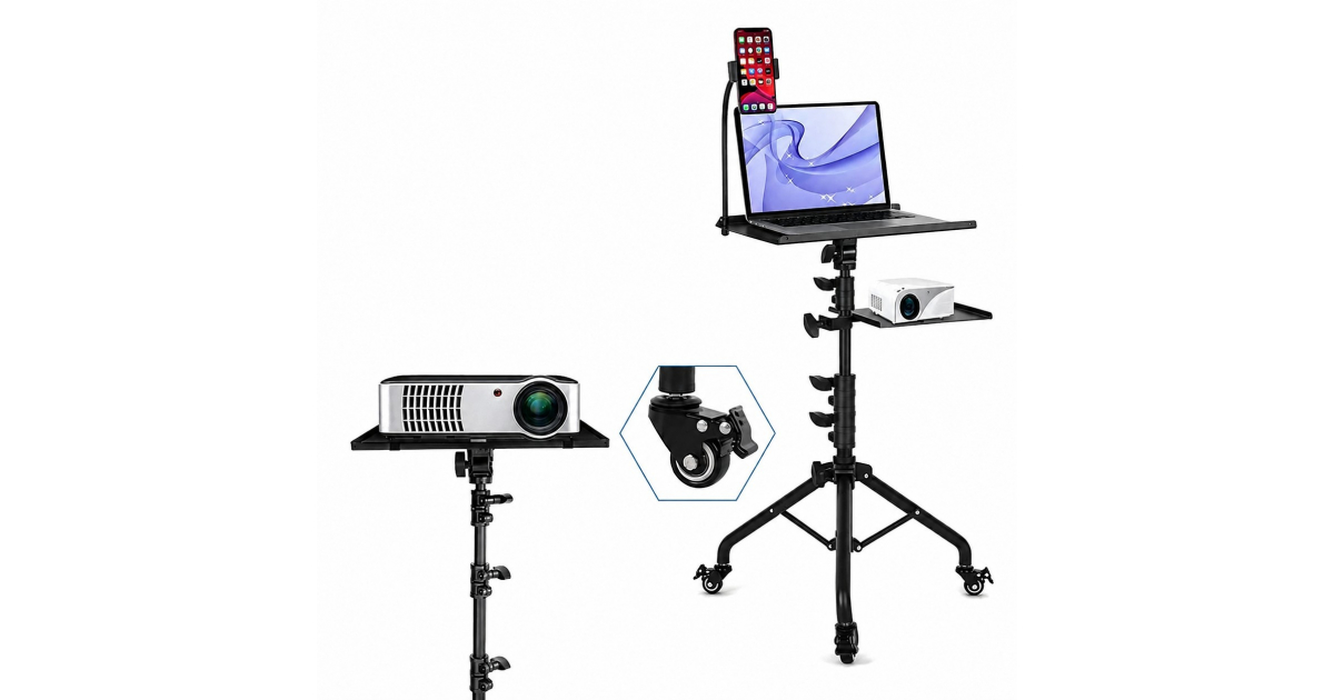 iCare Universal Projector Stand with Wheels & Clamp | mobileaccessories.in