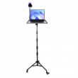 Universal Projector Stand with Wheels &amp; Mobile Clamp for Laptop, Projector, Tablet &amp; Mobile | 360&deg; Adjustable Portable Tripod Floor Stand | Heavy Duty Presentation Holder | iCare