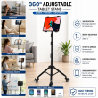 Universal Tablet Tripod Stand 7-12 Inch | 360&deg; Rotating Adjustable Foldable Holder for iPad, Samsung, Lenovo &amp; Android Tablets | iCare