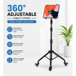 Universal Tablet Tripod Stand 7-12 Inch | 360&deg; Rotating Adjustable Foldable Holder for iPad, Samsung, Lenovo &amp; Android Tablets | iCare