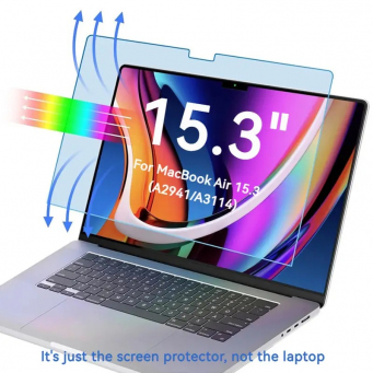 MacBook Air A3114 (M3) 15.3 Inch 2024 Clear Border Tempered Glass Screen Protector | iCare