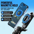 Smartphones 2-in-1 Magnetic Selfie Stick Tripod with Wireless Remote | MagSafe Compatible | Foldable Extendable Stand | iCare