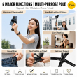 Smartphones 2-in-1 Magnetic Selfie Stick Tripod with Wireless Remote | MagSafe Compatible | Foldable Extendable Stand | iCare