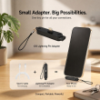 iPhone, iPad Lightning to USB-C Adapter with Built-in Phone Stand | 30W Fast Charging | Data Sync | Portable Converter &ndash; Black | iCare
