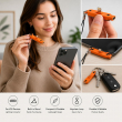 iPhone, iPad Lightning to USB-C Adapter with Built-in Phone Stand | 30W Fast Charging | Data Sync | Portable Converter &ndash; Orange | iCare
