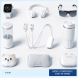 Smart Glasses &amp; Bluetooth Earbuds Magnetic Charger Cable | Dual-Head Type-C Charging Cord | iCare