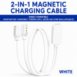 Smart Glasses &amp; Bluetooth Earbuds Magnetic Charger Cable | Dual-Head Type-C Charging Cord | iCare