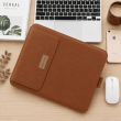 13 &amp; 14 Inch Universal PU Smart Laptop Sleeve with Stand, Mouse Pad, Accessory Pouch, Tablet Holder &amp; Water Resistant Protective Case &ndash; Brown | iCare