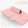 13 &amp; 14 Inch Universal PU Smart Laptop Sleeve with Stand, Mouse Pad, Accessory Pouch, Tablet Holder &amp; Water Resistant Protective Case &ndash; Pink | iCare
