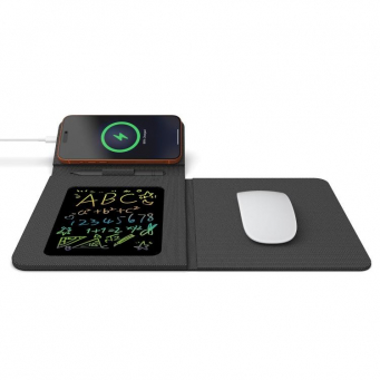 MagSafe 15W Magnetic Wireless Mouse Pad Charger | Foldable Multifunction Desk Mat for Phone, Earbuds &amp; Smartwatch | iCare