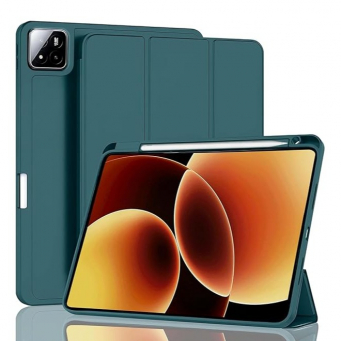 Smart Case for Xiaomi Pad 7 (11.2-Inch) &ndash; Trifold Stand Cover with Auto Sleep/Wake &amp; Shockproof TPU Back (Models 2410CRP4CG, 2410CRP4CC, 2410CRP4CI) &ndash; Green | iCare