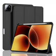 Smart Case for Xiaomi Pad 7 (11.2-Inch) &ndash; Trifold Stand Cover with Auto Sleep/Wake &amp; Shockproof TPU Back (Models 2410CRP4CG, 2410CRP4CC, 2410CRP4CI) &ndash; Black | iCare