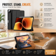 Smart Case for Xiaomi Pad 7 (11.2-Inch) &ndash; Trifold Stand Cover with Auto Sleep/Wake &amp; Shockproof TPU Back (Models 2410CRP4CG, 2410CRP4CC, 2410CRP4CI) &ndash; Black | iCare
