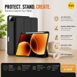 Smart Case for Xiaomi Pad 7 (11.2-Inch) &ndash; Trifold Stand Cover with Auto Sleep/Wake &amp; Shockproof TPU Back (Models 2410CRP4CG, 2410CRP4CC, 2410CRP4CI) &ndash; Black | iCare