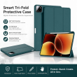 Smart Case for Xiaomi Pad 7 (11.2-Inch) &ndash; Trifold Stand Cover with Auto Sleep/Wake &amp; Shockproof TPU Back (Models 2410CRP4CG, 2410CRP4CC, 2410CRP4CI) &ndash; Green | iCare
