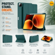 Smart Case for Xiaomi Pad 7 (11.2-Inch) &ndash; Trifold Stand Cover with Auto Sleep/Wake &amp; Shockproof TPU Back (Models 2410CRP4CG, 2410CRP4CC, 2410CRP4CI) &ndash; Green | iCare
