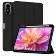 Smart Case for Xiaomi Redmi Pad 2 (11-Inch) &ndash; Trifold Stand Cover with Auto Sleep/Wake, TPU Shockproof Back &amp; Stylus Pen Holder &ndash; Redmi Pad 2 Black | iCare