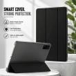 Smart Case for Xiaomi Redmi Pad SE (11-Inch) &ndash; Trifold Stand Cover with Auto Sleep/Wake, TPU Shockproof Back &amp; PU Leather Finish (Black) | iCare