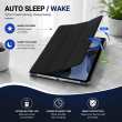 Smart Case for Xiaomi Redmi Pad SE (11-Inch) &ndash; Trifold Stand Cover with Auto Sleep/Wake, TPU Shockproof Back &amp; PU Leather Finish (Black) | iCare
