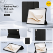 Realme Pad 3 11.6 Inch Soft TPU Back Cover with Premium PU Leather Tri-Fold Stand Smart Flip Case | iCare