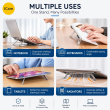 Laptop portable metal Stand | Universal Foldable Aluminium Laptop Stand for Laptop, Tablet &amp; Keyboard | iCare